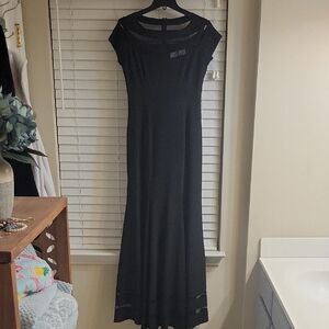 JS Collections Elegant Black Evening Dress